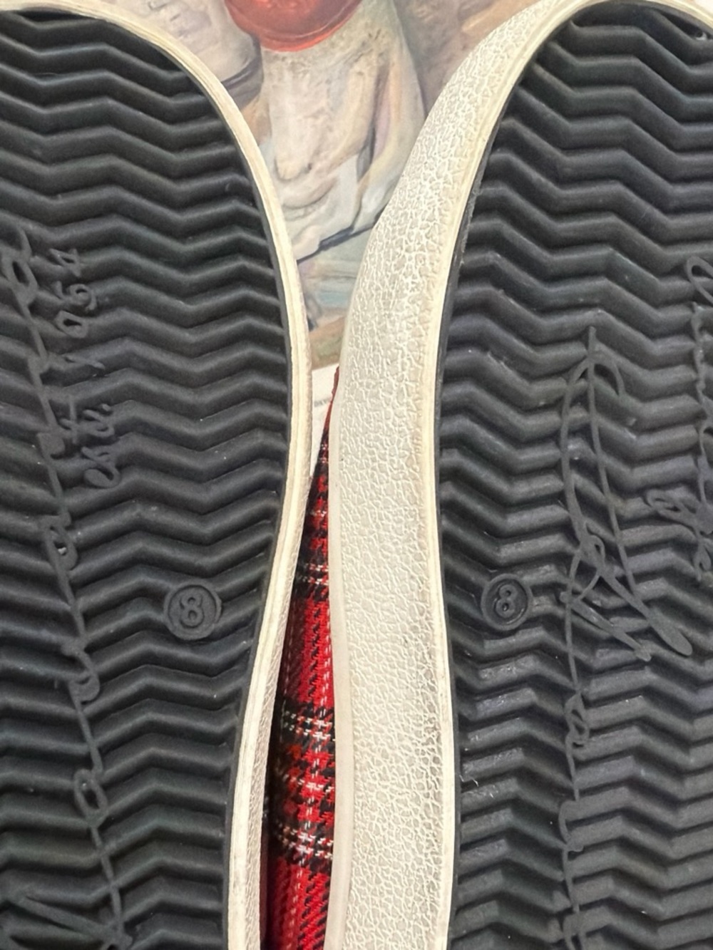 Vintage Havana Red Plaid Star Embellished Women’s Sneakers size 8 - Picture 7 of 8